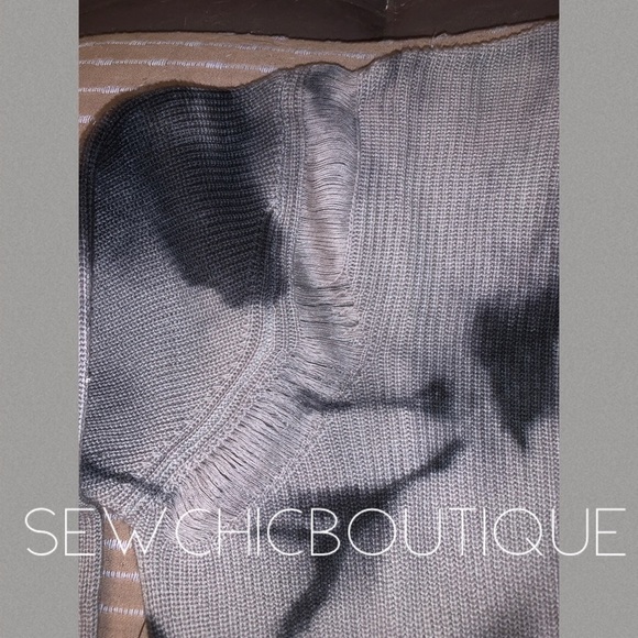 Charcoal & Gray Tie Dye Distressed Sweater - Picture 8 of 8